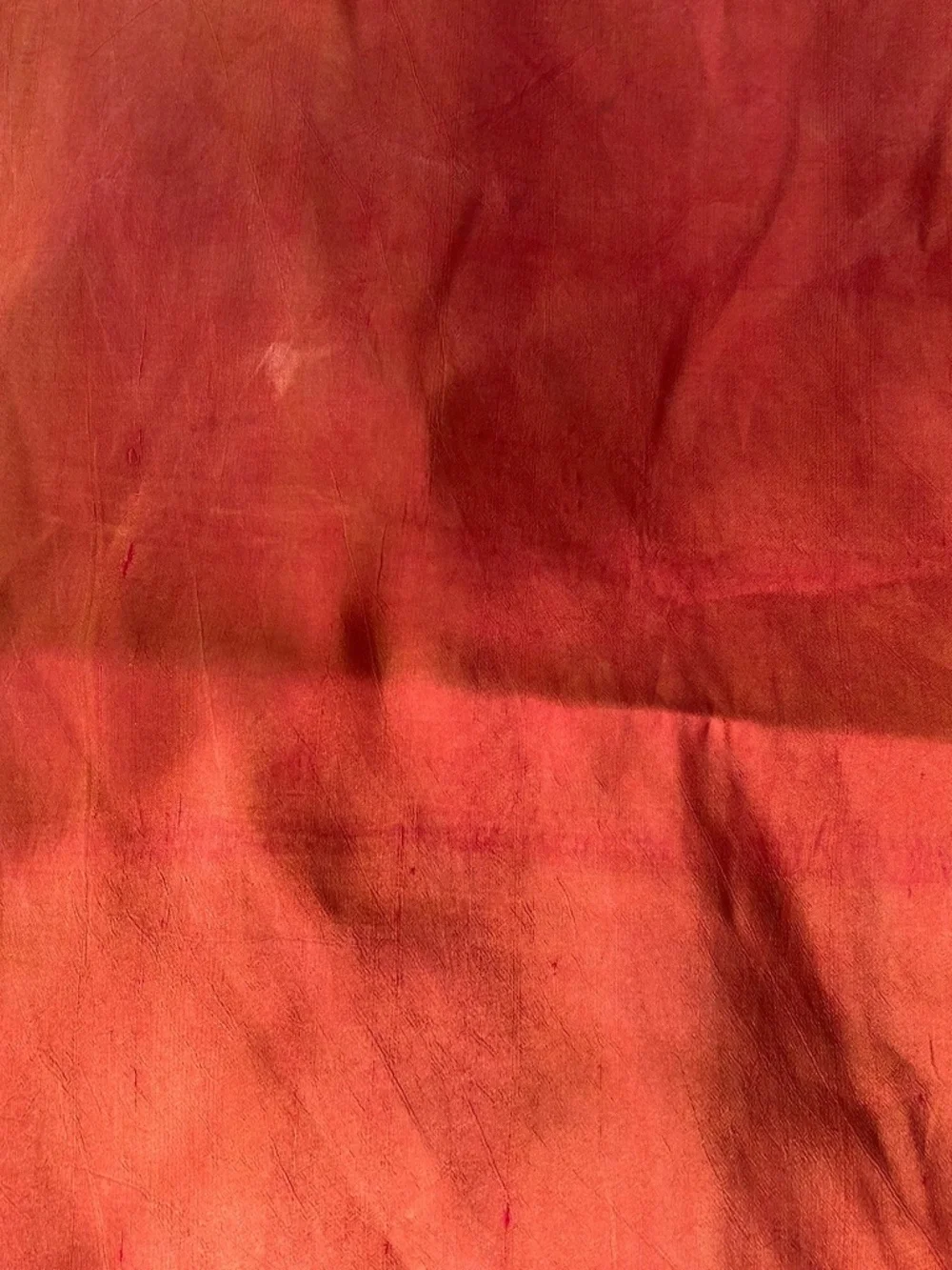 Ralph Lauren burnt orange 100% silk shantung raw PAIR standard pillow cases